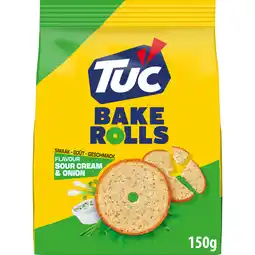 Jumbo TUC Bake Rolls Sour Cream & Onion 150g aanbieding