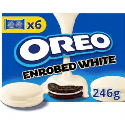 Jumbo Oreo Enrobed Koekjes met witte chocoladesmaak 246g aanbieding