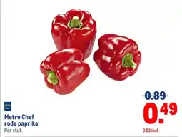 Makro Metro Chef rode paprika aanbieding
