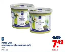 Makro Metro Chef avocadopulp of guacamole mild aanbieding