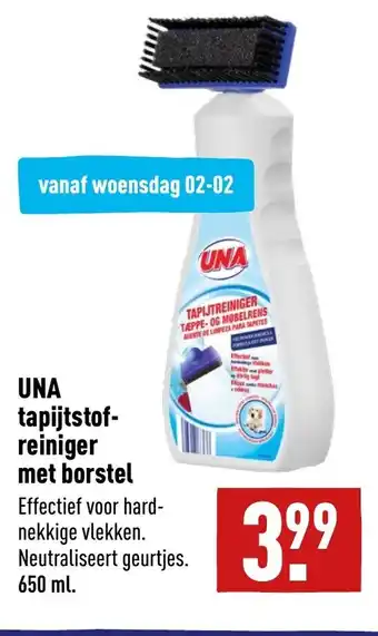 ALDI UNA tapijtstof - reiniger met borstel 650ml aanbieding