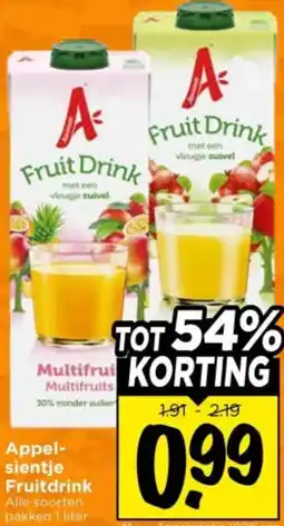 Vomar Voordeelmarkt Appelsientje Fruitdrink aanbieding