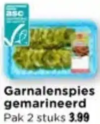Vomar Voordeelmarkt Garnalenspies gemarineerd aanbieding