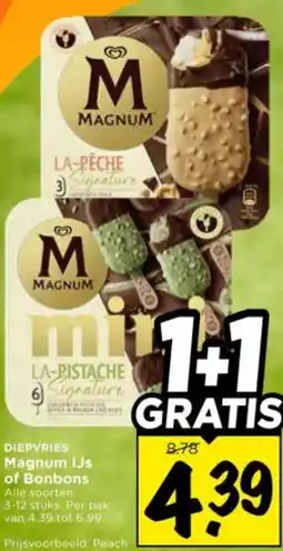 Vomar Voordeelmarkt Magnum IJs of Bonbons aanbieding