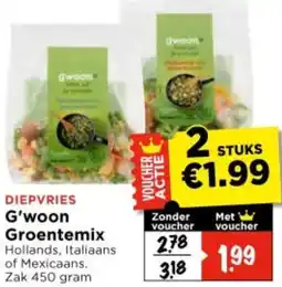 Vomar Voordeelmarkt G'woon Groentemix aanbieding