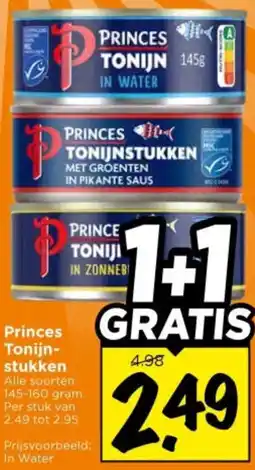 Vomar Voordeelmarkt Princes Tonijnstukken aanbieding