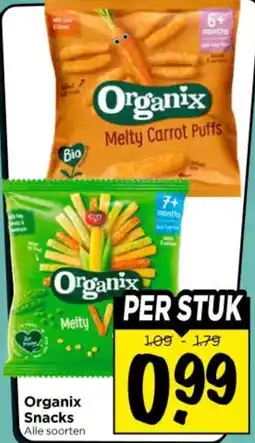 Vomar Voordeelmarkt Organix Snacks aanbieding
