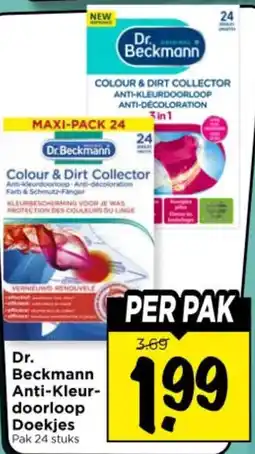 Vomar Voordeelmarkt Dr. Beckmann Anti-Kleurdoorloop Doekjes aanbieding