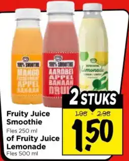Vomar Voordeelmarkt Fruity Juice Smoothie of Fruity Juice Lemonade aanbieding