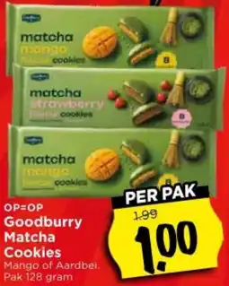 Vomar Voordeelmarkt Goodburry Matcha Cookies aanbieding