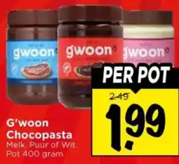 Vomar Voordeelmarkt G'woon Chocopasta aanbieding