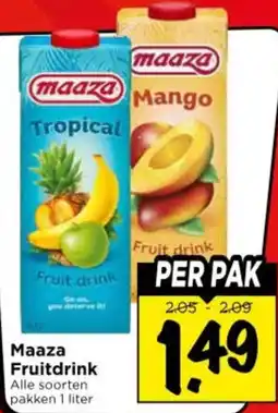 Vomar Voordeelmarkt Maaza Fruitdrink aanbieding