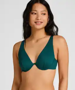 Hunkemoller Hunkemöller Neoprene bikinitop Groen aanbieding