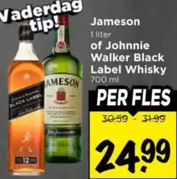 Vomar Voordeelmarkt Jameson of Johnnie Walker Black Label Whisky aanbieding