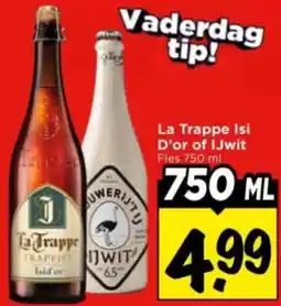 Vomar Voordeelmarkt La Trappe Isi D'or of IJwit aanbieding