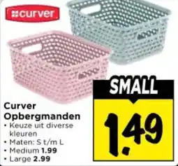 Vomar Voordeelmarkt Curver Opbergmanden aanbieding