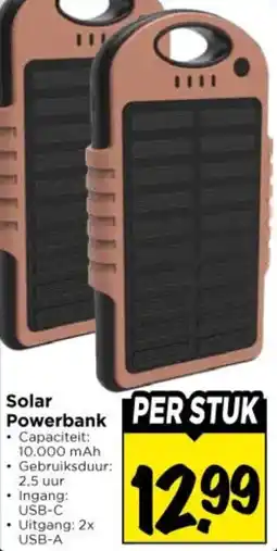 Vomar Voordeelmarkt Solar Powerbank aanbieding