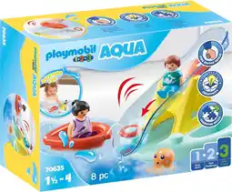 Bol.com PLAYMOBIL 1.2.3 Aqua Zwemeiland met waterglijbaan - 70635 aanbieding