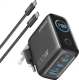 Coolblue Anker Oplader 3 Usb Poorten 100W Power Delivery 3.1 Zwart aanbieding