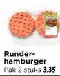 Vomar Voordeelmarkt Runder- hamburger aanbieding
