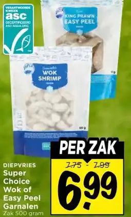 Vomar Voordeelmarkt DIEPVRIES Super Choice! Wok of Easy Peer Garnalen! aanbieding