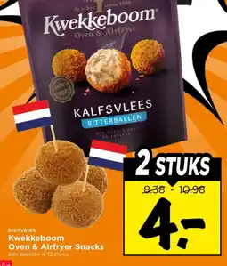 Vomar Voordeelmarkt DIEPVRIES Kwekkeboom Oven & Airfryer Snacks aanbieding