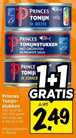 Vomar Voordeelmarkt Princes Tonijn- stukken aanbieding