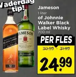 Vomar Voordeelmarkt Jameson Walker Black Label Whisky aanbieding