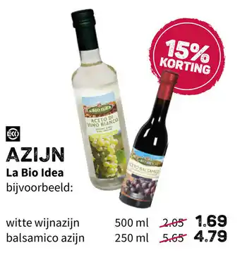 Ekoplaza Azijn La Bio Idea witte wijnazijn 500ml aanbieding