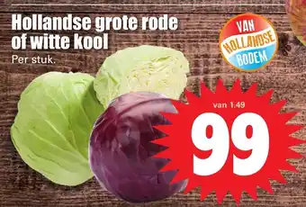 Dirk Hollandse grote rode of witte kool aanbieding