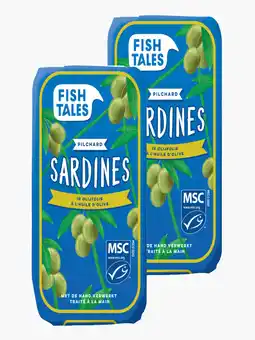 Flink Fish Tales sardines olijfolie 120g 2x aanbieding