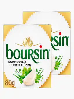 Flink Boursin Knoflook en fijne kruiden 80g 2x aanbieding