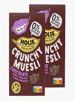 Flink Holie Crunchy Muesli Chocolate 400g 2x aanbieding