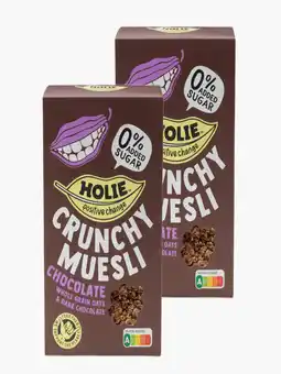Flink Holie Crunchy Muesli Chocolate 400g 2x aanbieding
