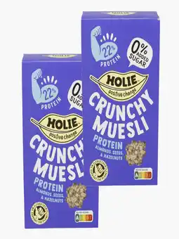 Flink Holie Crunchy Muesli Protein 400g 2x aanbieding