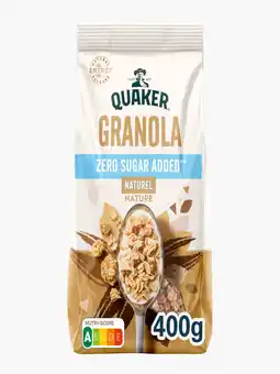 Flink Quaker Granola zero sugar added aanbieding