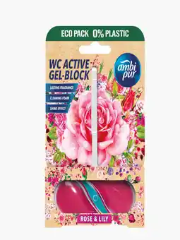 Flink Ambipur Wc active gel-block rose lily aanbieding