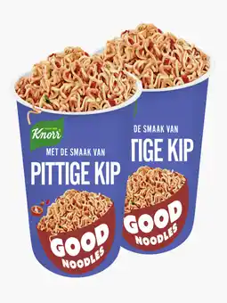 Flink Knorr Good Noodles pittige kip cup 64g 2x aanbieding