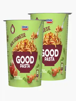 Flink Unox Good pasta bolognese cup 68g 2x aanbieding