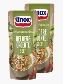 Flink Unox Heldere Groente Soep 570ml 2x aanbieding