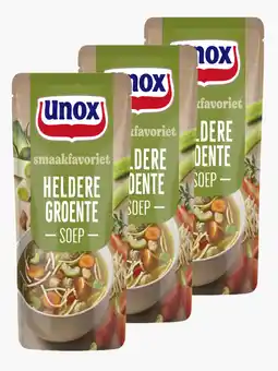 Flink Unox Heldere Groente Soep 570ml 3x aanbieding