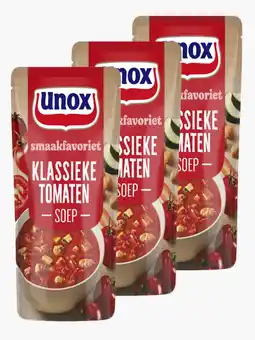 Flink Unox Klassieke Tomaten Soep met Natuurlijke Ingrediënten 570ml 3x aanbieding
