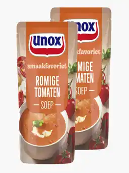Flink Unox Romige Tomaten Soep 570ml 2x aanbieding