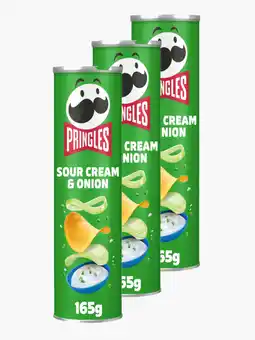 Flink Pringles Sour Cream & Onion 165g 3x aanbieding