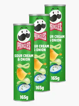 Flink Pringles Sour Cream & Onion 165g 3x aanbieding