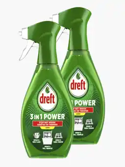 Flink Dreft 3in1 power spray citroen 500ml 2x aanbieding
