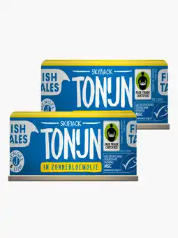 Flink Fish Tales Tonijnstuk in zonnebloemolie 160g 2x aanbieding