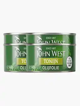 Flink John West Tonijnstukken in olijfolie 145g 4x aanbieding