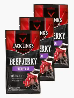 Flink Jack Link's Beef jerky teriyaki 25g 3x aanbieding