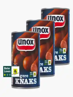 Flink Unox Magere knaks 400g 3x aanbieding